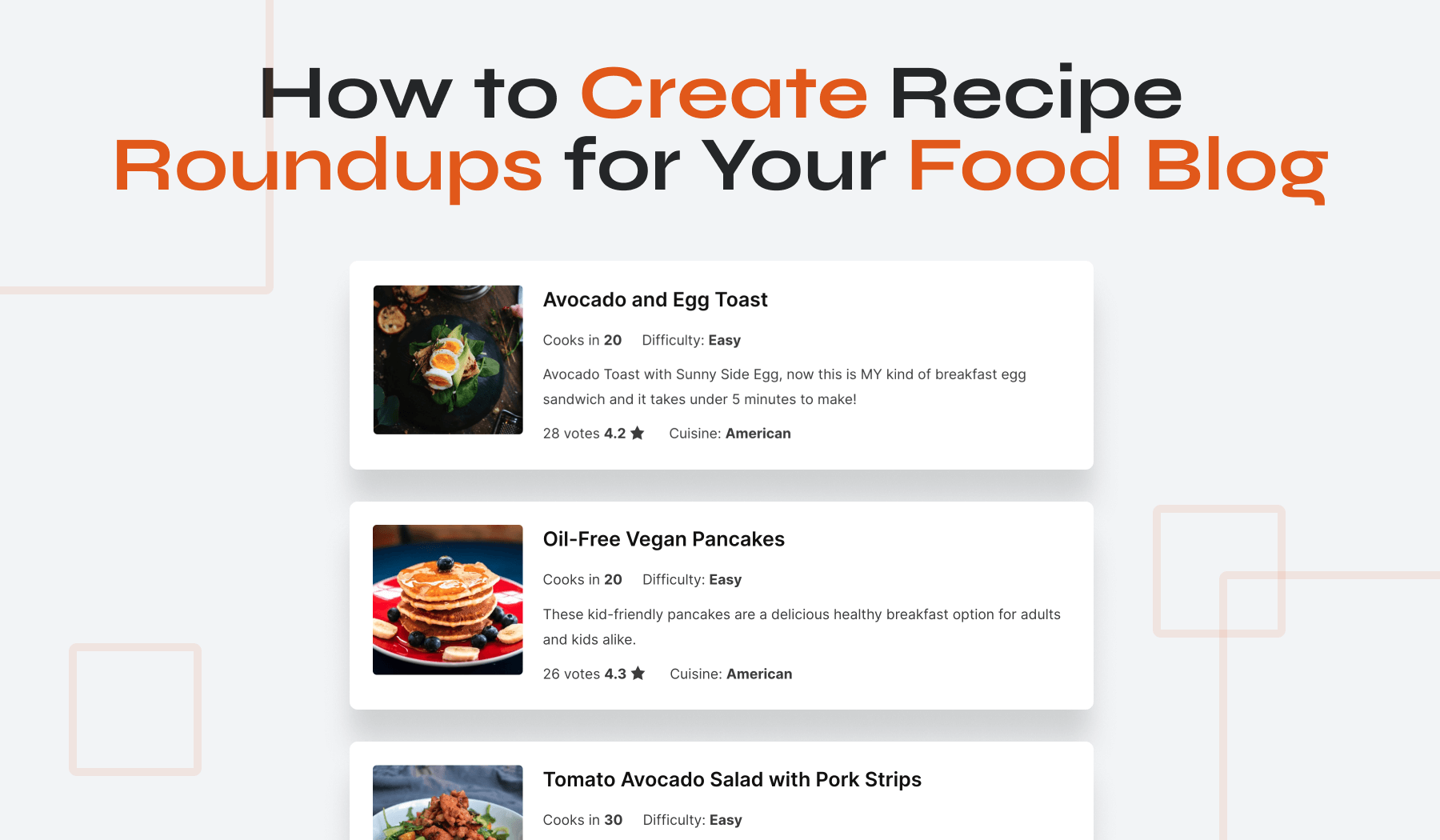 How to Create Recipe Roundups